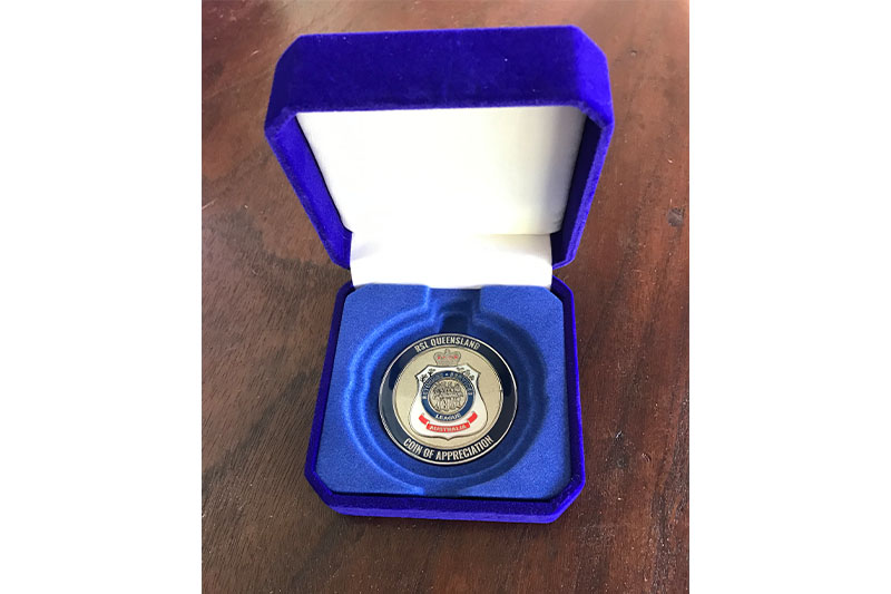 Tony and Steve presented a number of RSL Queensland Coins of Appreciation to French citizens who had done outstanding work to ensure that the memory of Australia’s contribution and sacrifice during WWI was never forgotten.