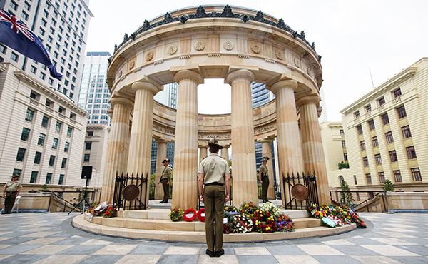 The Shrine of Remembrance in Brisbane's ANZAC Square